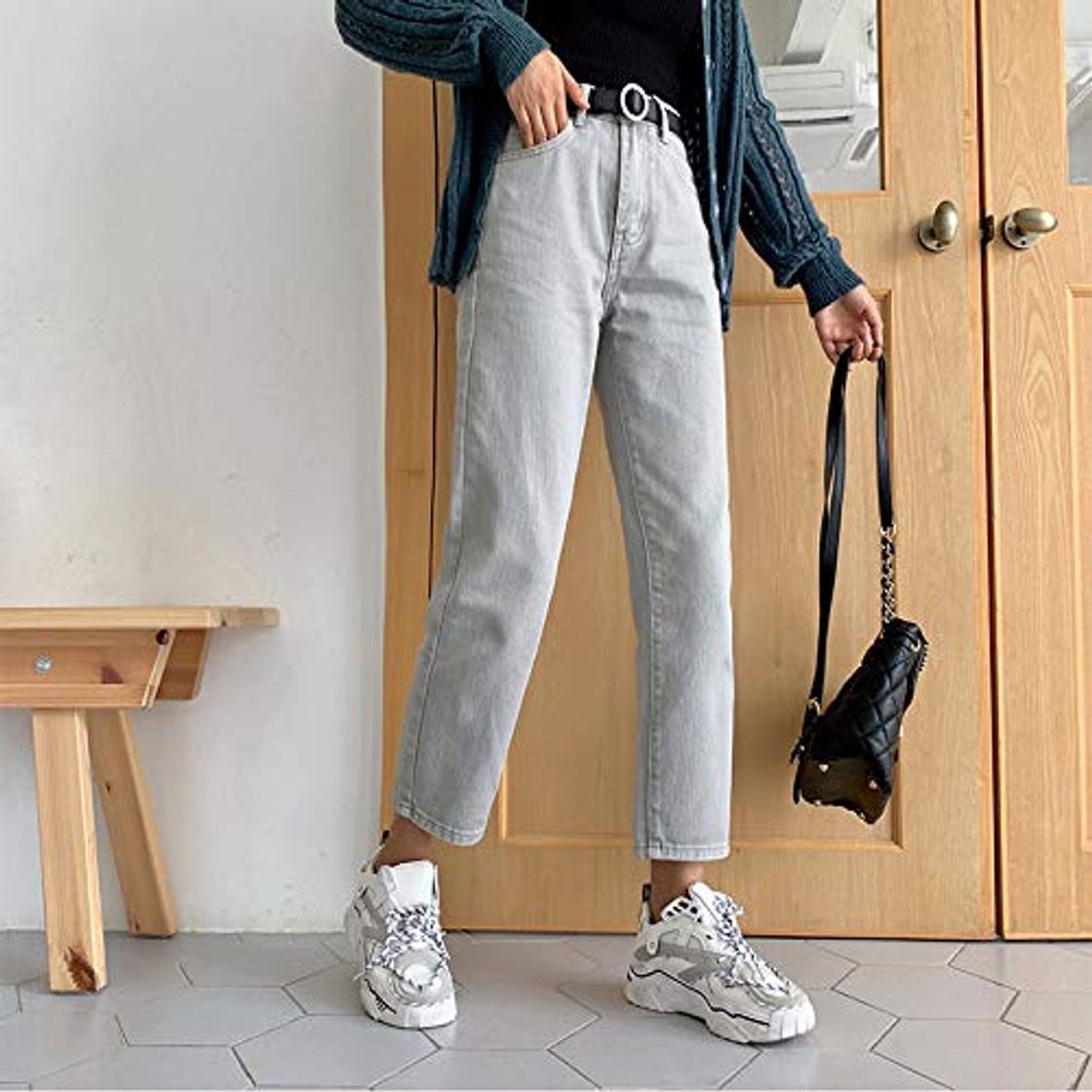 Fashion Vaqueros para Mujer Jeans Mujer Cintura Alta Mom Jeans Pantalones Blancos Negros Boyfriend Jeans Pantalones Harem Dames Kleding Calcas De Ganga M Grey