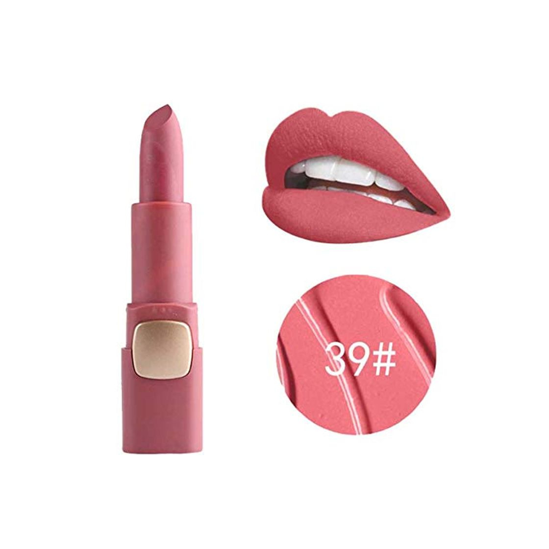 Social HaiQianXin Mate Lápices Labiales Maquillaje Pigmentos Cosméticos de Color Desnudo Hidratante Sexy