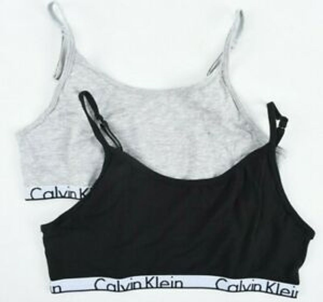 Social Calvin Klein 2 Pack Bralette Corsé, Gris