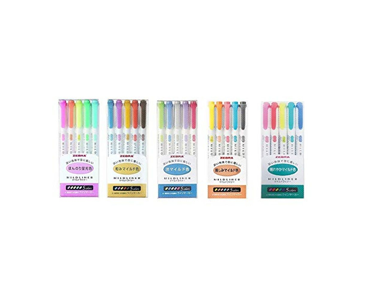 Social Zebra Mildliner - Juego completo de 25 colores
