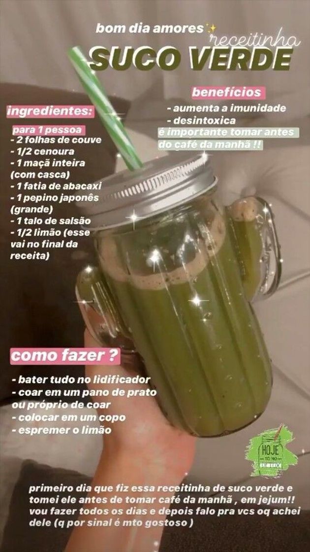 Fashion Como Fazer Suco verde!!