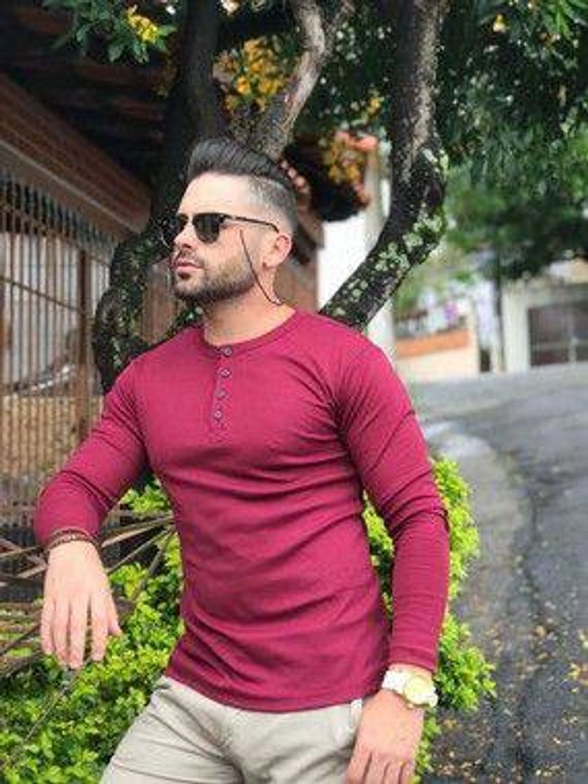 Moda Camiseta henley