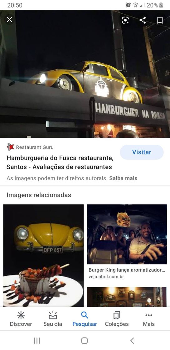 Restaurantes Hamburgueria do Fusca