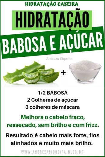 Hidratação com babosa