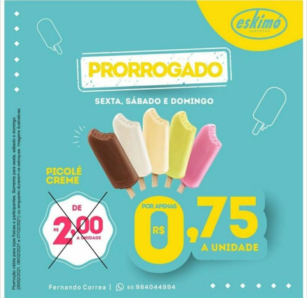 Product A promoção dos picolé estão de voltaa