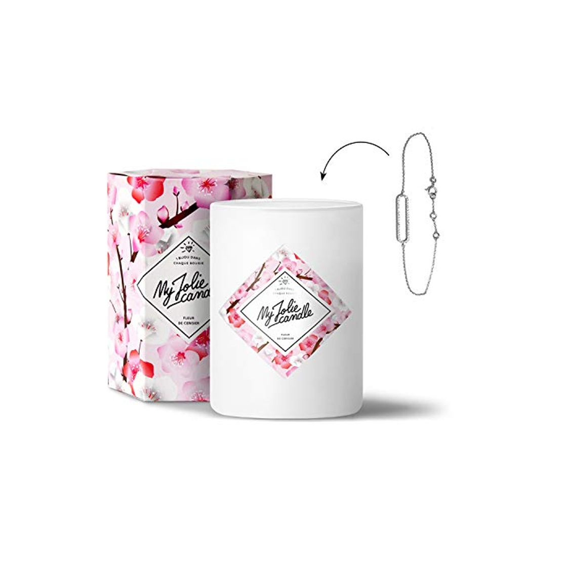 Elemento de la categoría hogar Vela-joya con aroma de flor de cerezo – Pulsera