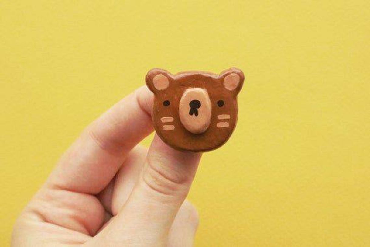 Moda urso pin clay