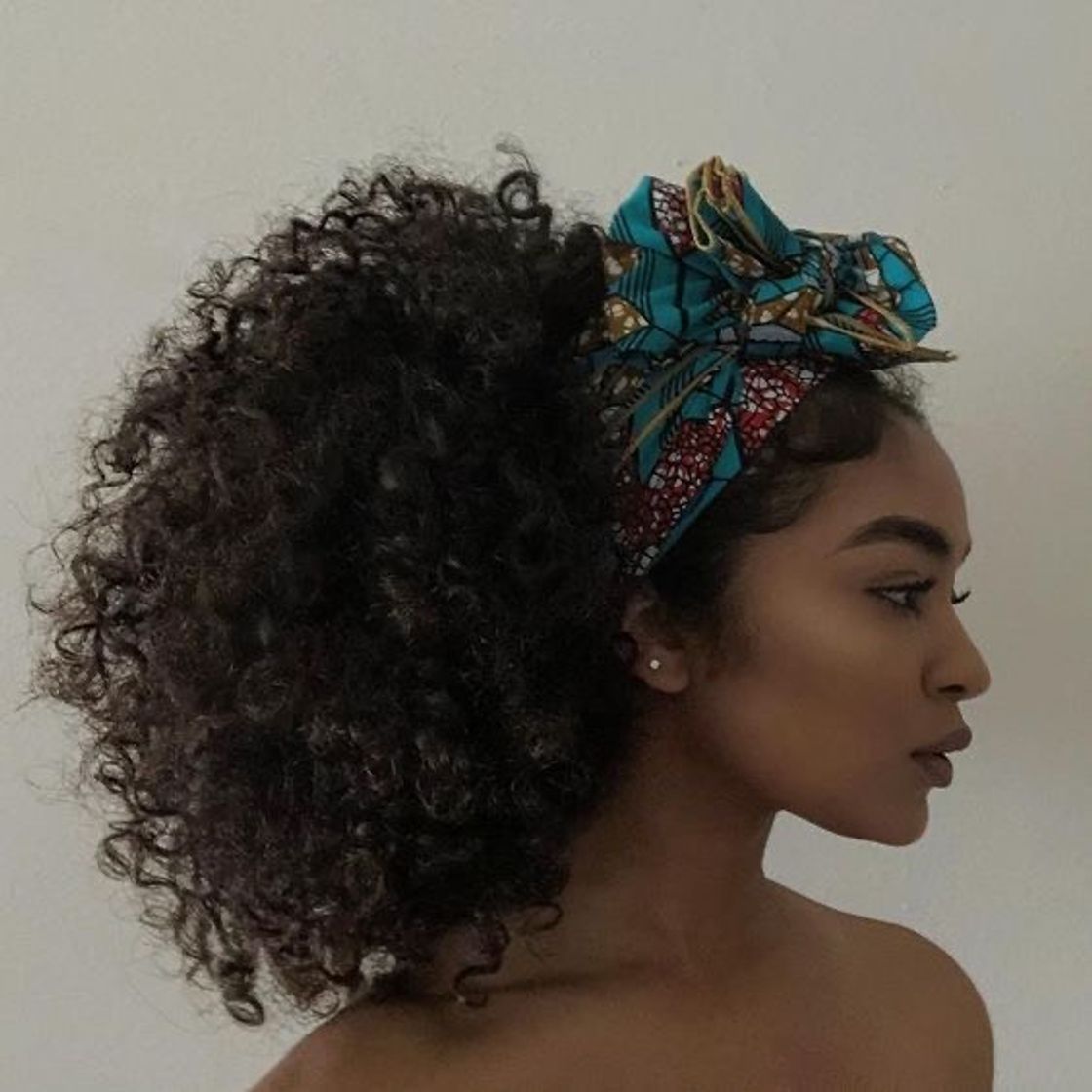 Moda lenço em cabelo cacheado🥰