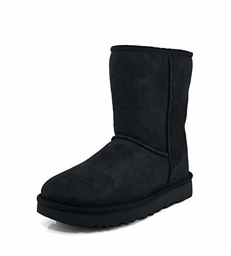 Moda UGG Classic Short II 1016223-blk, Botas de Nieve para Mujer, Negro