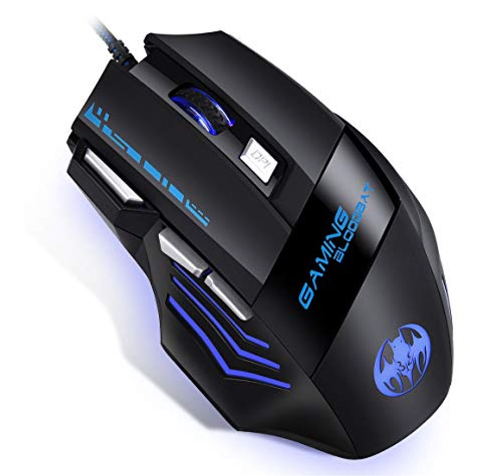 Producto Ratón Gaming[6800DPI]QueenDer Ratón para Juegos Wired Profesional Cable 6 Nivel DPI Ajustable