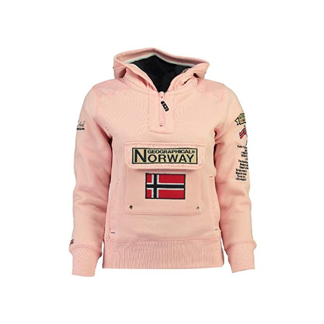 Social Geographical Norway Sudadera GYMCLASS DE NIÑO Y NIÑA Unisex Rosa Claro Talla 12