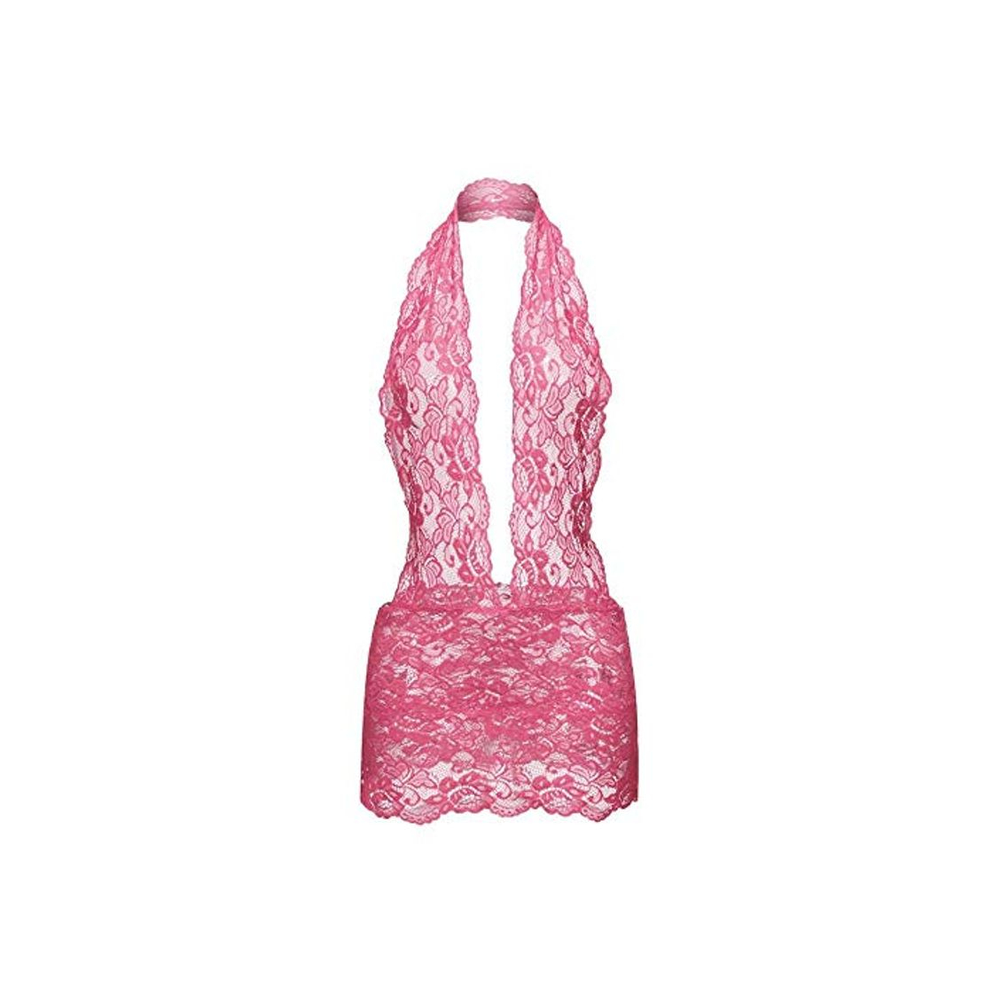 Fashion HSFJ Batas eróticas de Mujer Vestidos eróticos de Mujer Nuevas Mujeres de Encaje Teddy Lencería Sexy Camisola Profunda camisón de una Pieza Babydoll y Vestido de Lujo Vestido híbrido Rosa