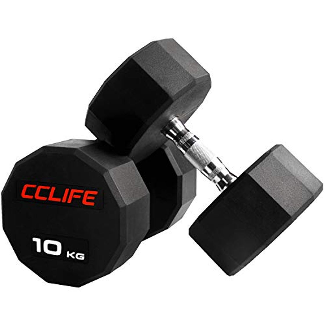 Producto CCLIFE Mancuernas dodecágono de Pesas de Goma Hex Dumbells 10kg-30kg, Color