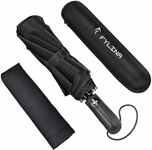 Producto FYLINA Paraguas Plegable Automático Paraguas Impermeable de Viaje con 9 Varillas Reforzadas