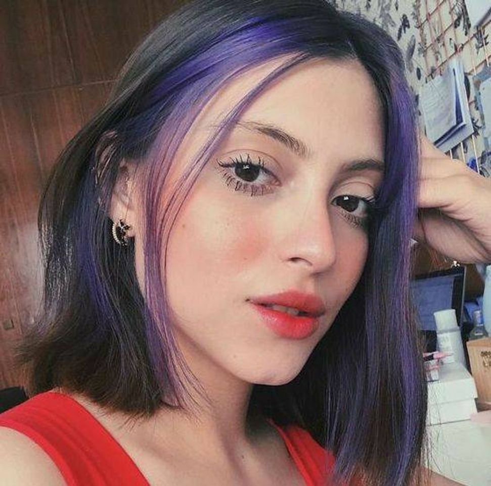 Fashion Novo modelo de cabelo tumblr roxo