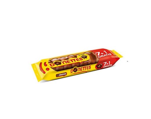 Donettes Clásicos Sabor Chocolate pack 7+1 unidades gratis. 152 g