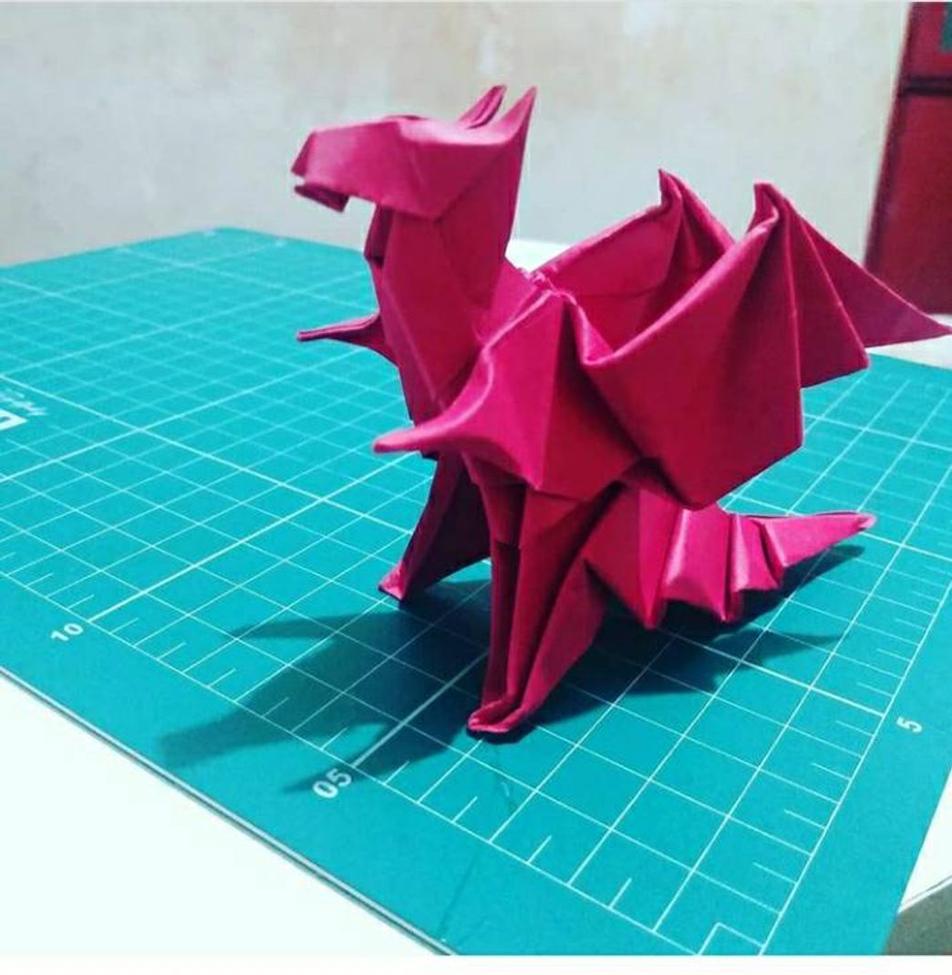 Moda Origami de Dragão que eu dobrei