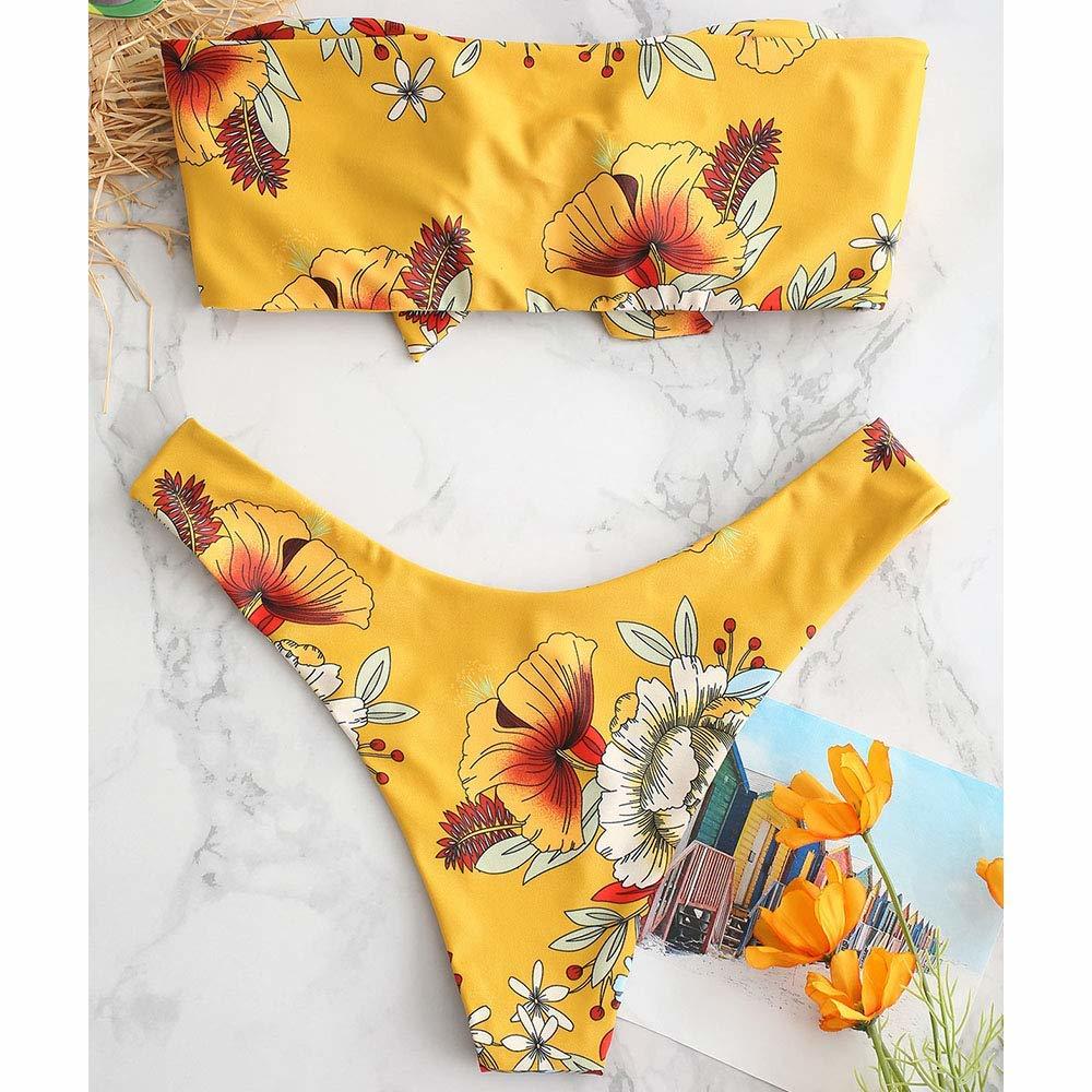 Fashion UMIPUBO Traje de Baño Mujer Bikini Bandeau Bañadores Palabra de Honor con