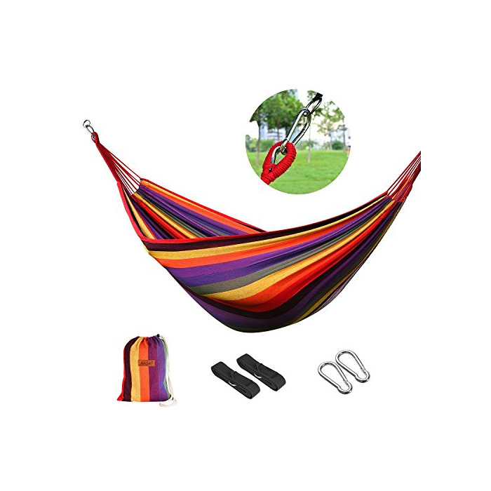 Producto logei®Hamaca para Camping Excursión al Aire Libre Jardín Capacidad de Carga 150Kg