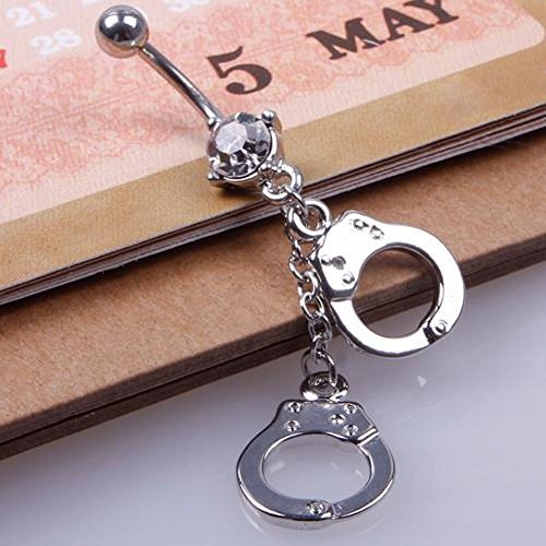 Social Calistouk Esposas de acero quirúrgico Crystal Ombligo Vientre Botón Barbell anillos piercing