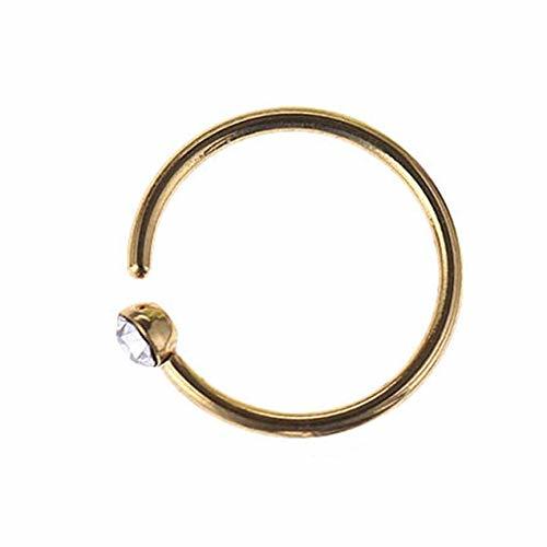 Social dryujdytru Newest Pequeño Fino Acero Inoxidable Abierto Argolla Nariz Anillo Piercing Oreja
