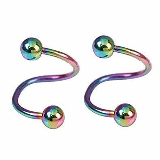 SODIAL Anillo de cartilago helicoidal Twist Flexo de acero inoxidable Multicolor