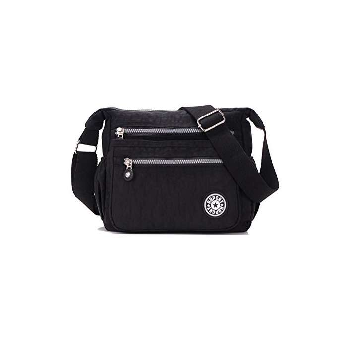 Producto TTD Bandolera Multi Bolsillo Bolso Ocio Bolsa Viaje Mensajero Bolsas Impermeable-negro