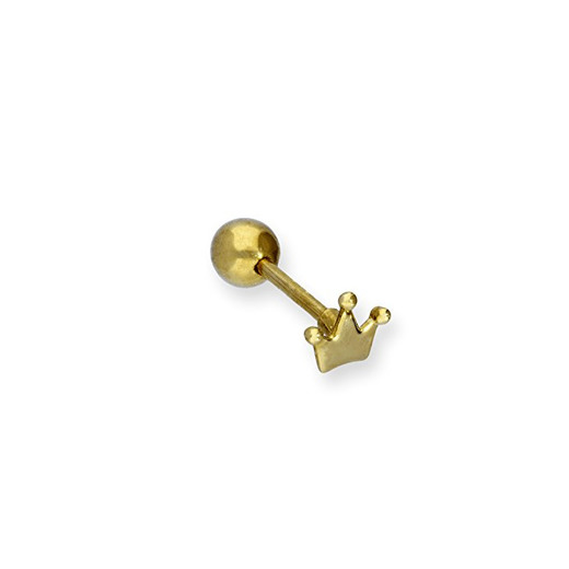 Piercing para Lengua en Oro Amarillo de 9 Quilates en Forma de