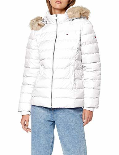 Fashion Tommy Jeans Mujer Essential Hooded Down Jacket Chaqueta   Blanco