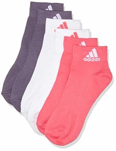 adidas per Ankle T 3pp Calcetines, Unisex Adulto, Rosa