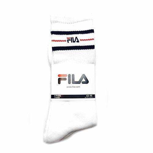 Fashion Fila 3 pares de medias, calcetines Sport Street Set, rayas unisex: Colour: