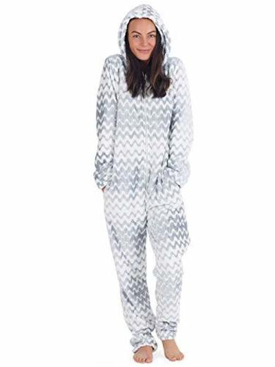 Onsies Pijamas Pijama de un Pieza para Mujer con Motivos Geométricos