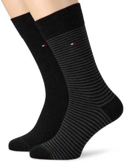 Tommy Hilfiger 342029001 Calcetines, Hombre, Negro