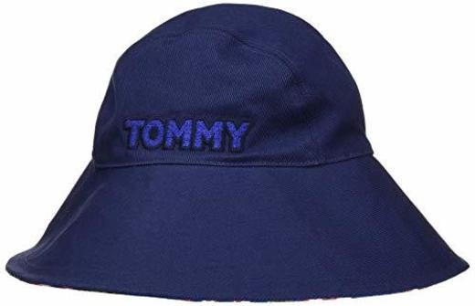 Tommy Hilfiger Feminine Summer Hat Sombrero de Fieltro, Azul, Talla única