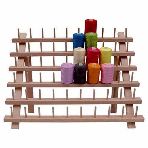 Producto Soporte de Madera Bobinas de Hilo - Plegable Organizador para 60 Carretes