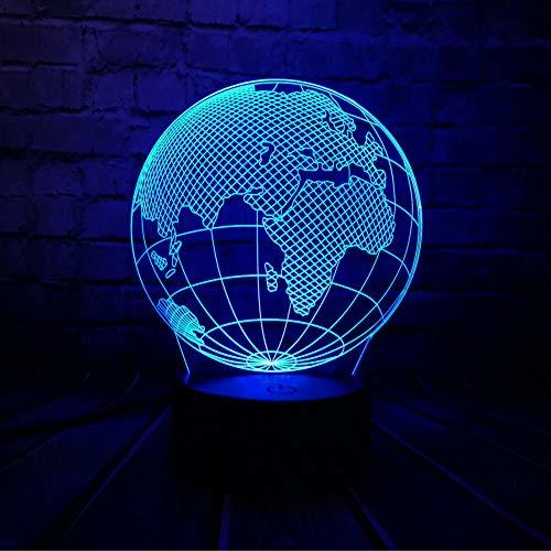 Products Diseño de la novedad  Mundo Europa Mapa 3D LED Lámpara 7 Colores Cambiando