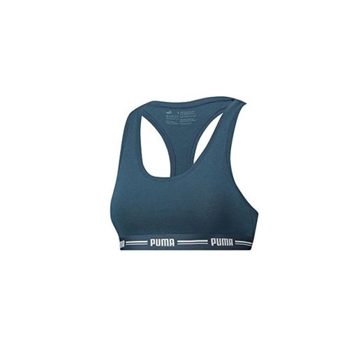 Puma Sportswear Iconic Racer Back Sports Bra Dark Denim S