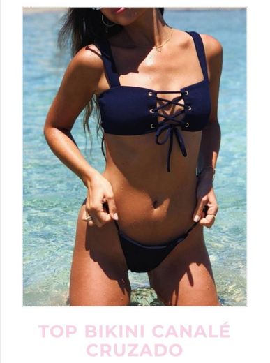 Bikini canalé cruzado - GLOWRIAS Top 15,99€ & Bottom 6,99€