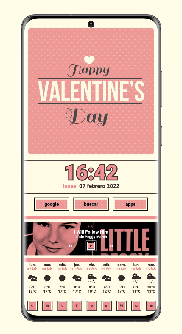 Moda Home KLWP Happy Valentine's Day 