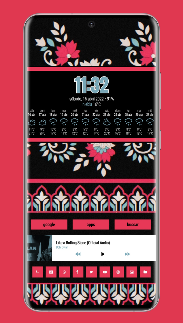 Moda Home klwp Dark Flowers 