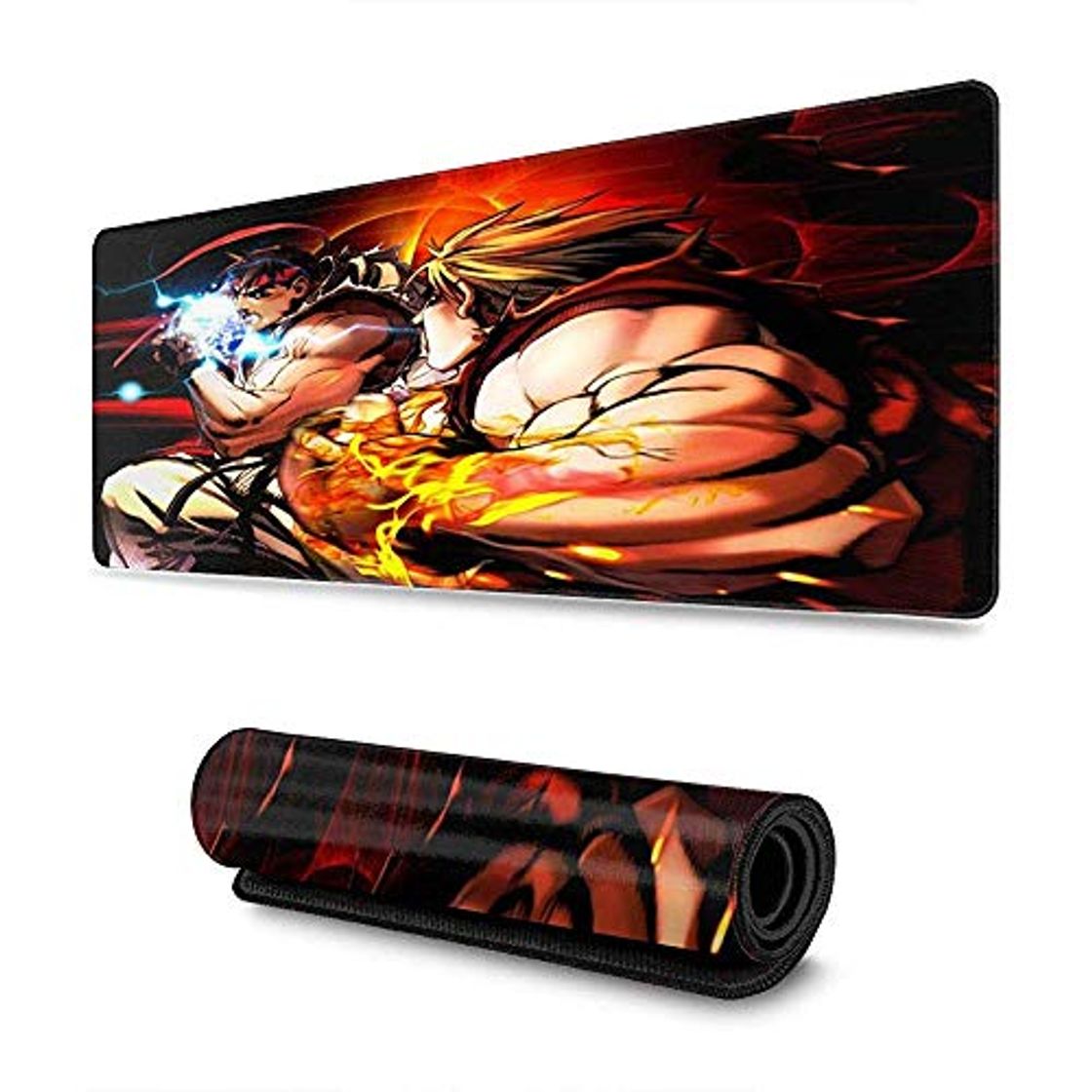 Electronics Street Fighter Ryu Ken Mouse Pad Rectángulo Antideslizante RubberLarge Mousepad Gaming Dedicado