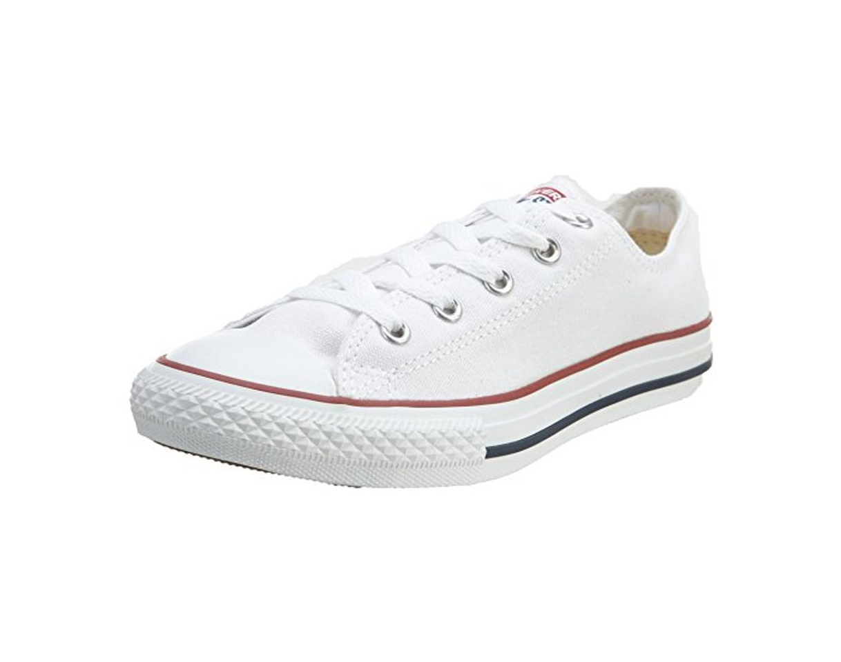 Moda Converse Chuck Taylor All Star, Zapatillas de Lona Infantil, Blanco, 34 EU