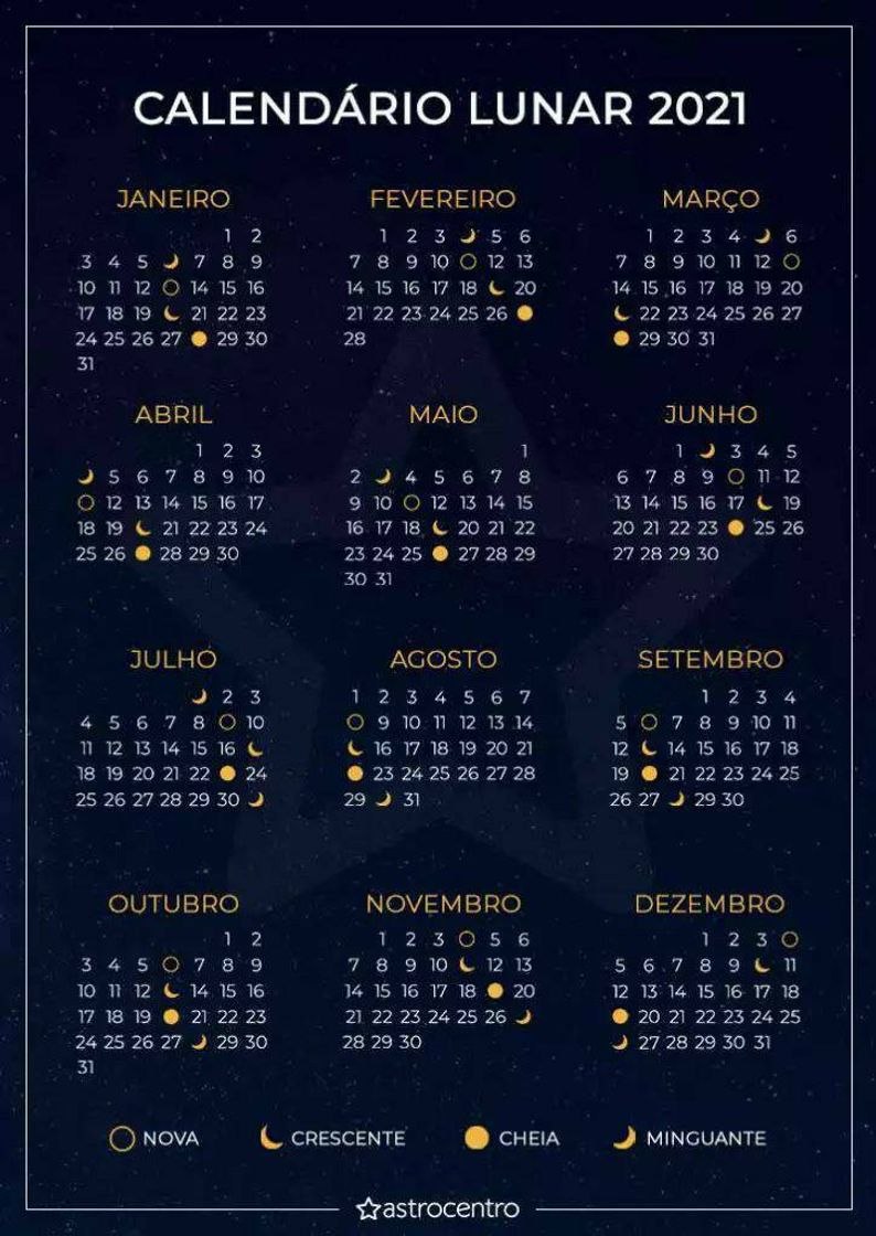 Fashion Calendário lunar 2021