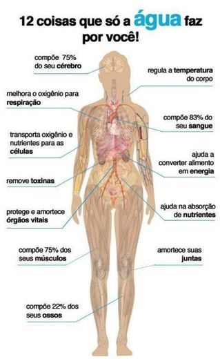 Benefícios que água  faz com o corpo.