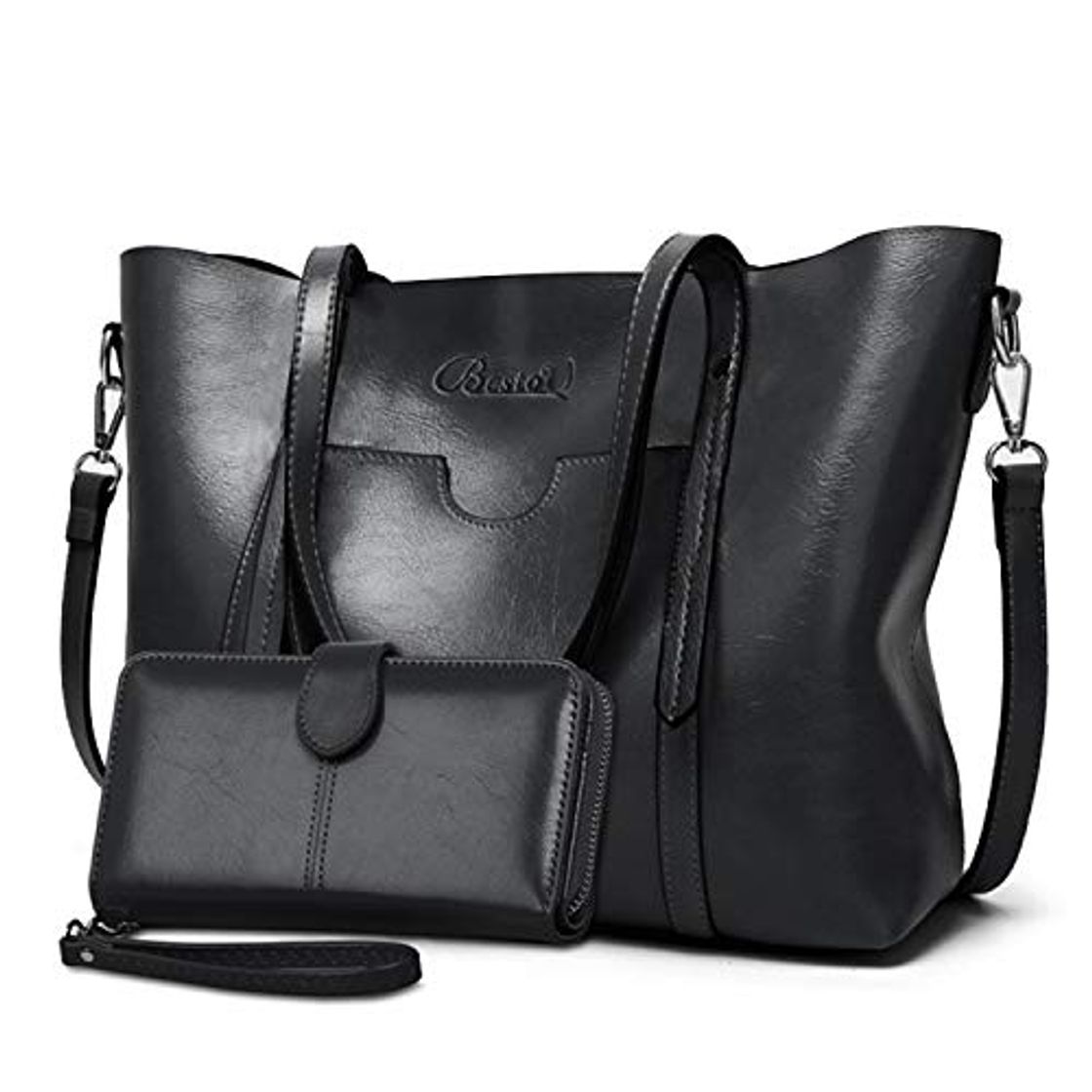 Fashion Bolsos de Mujer Bolso Bandolera Tote Grande De Hombro Bolsos PU Cuero