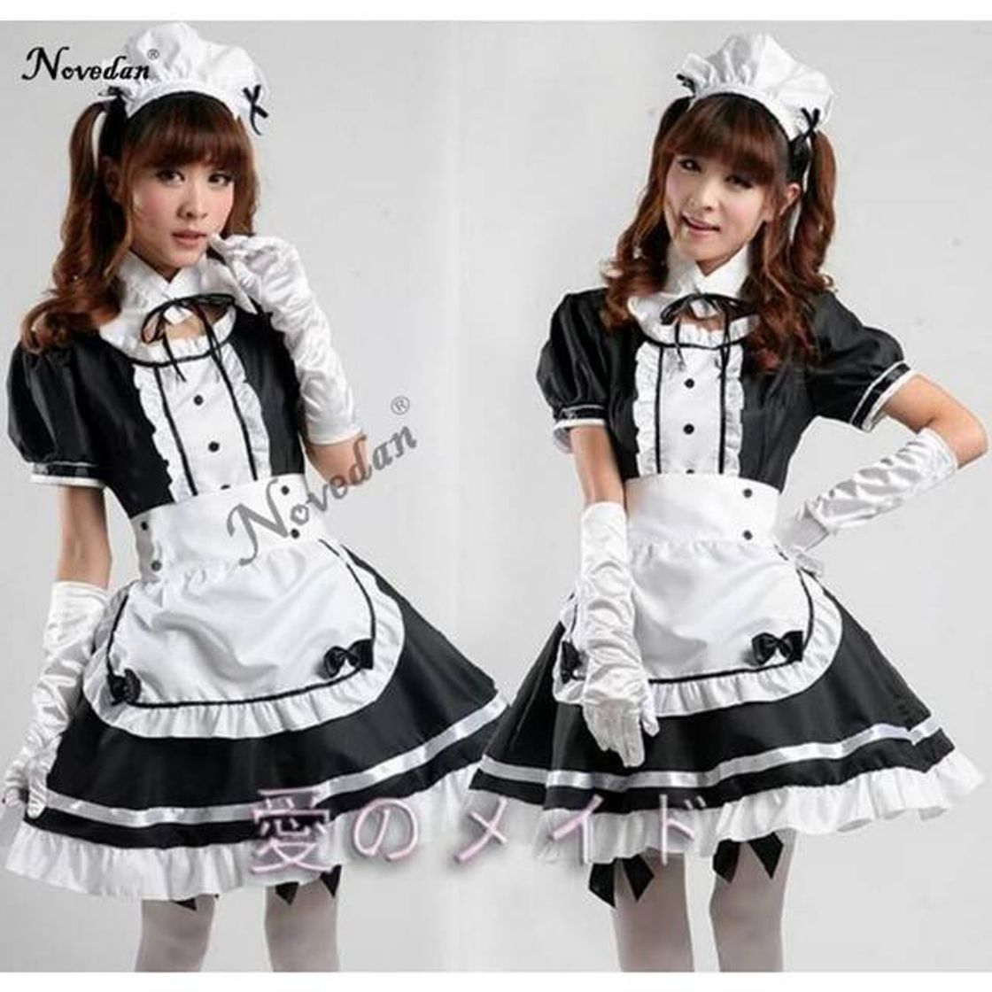 Moda Sexy French Maid Costume Sweet Gothic Lolita Dress Anime Cos