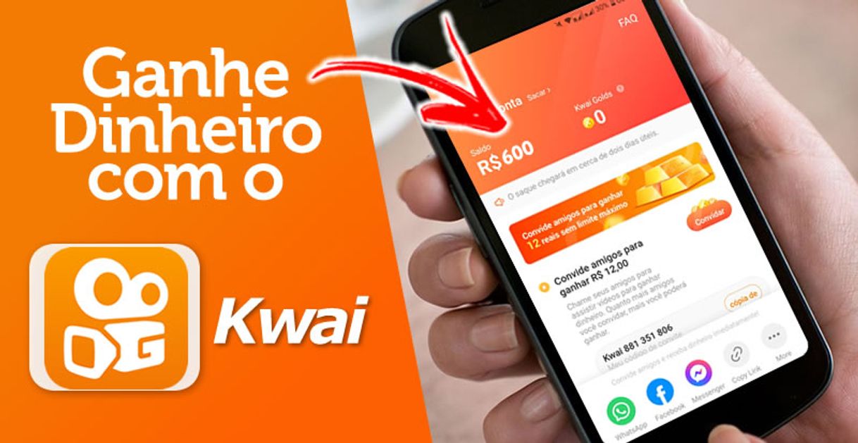 App kwai aplicativo de ganhar dinheiro
