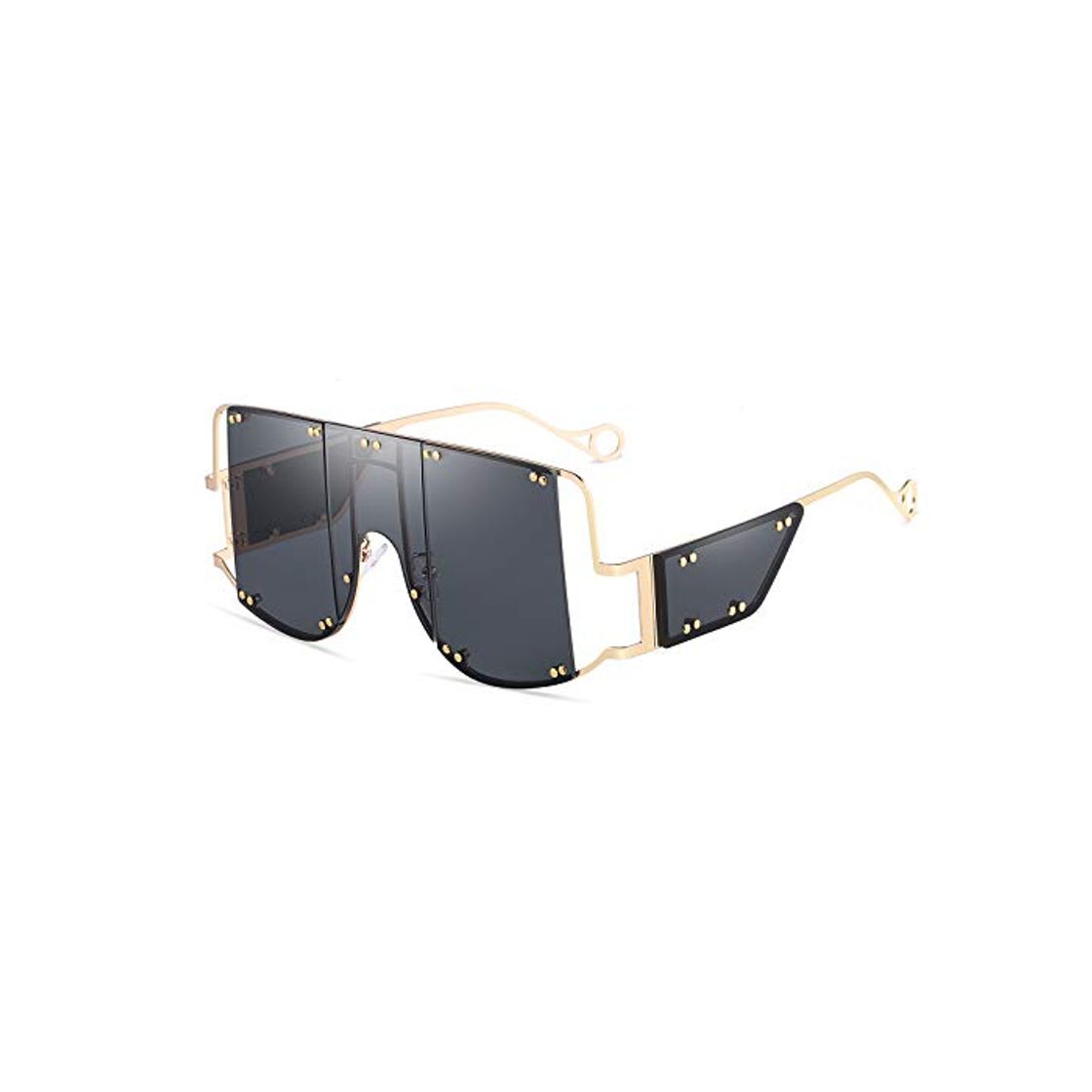 Moda SHEEN KELLY gafas de sol de moda de gran tamaño gafas de sol cuadradas retro para hombres mujeres Gafas de metal de diseño elegante tendencia gafas únicas