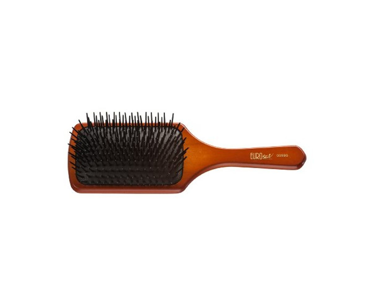 Social Eurostil Cepillo de pelo cepillo grande de madera con cerdas de plástico