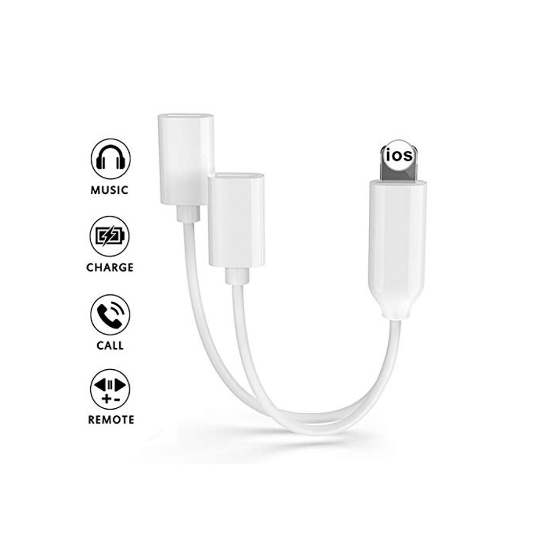 Social Adaptador de Conector de Auriculares para iPhone 7 Adaptadores de Doble convertidor,